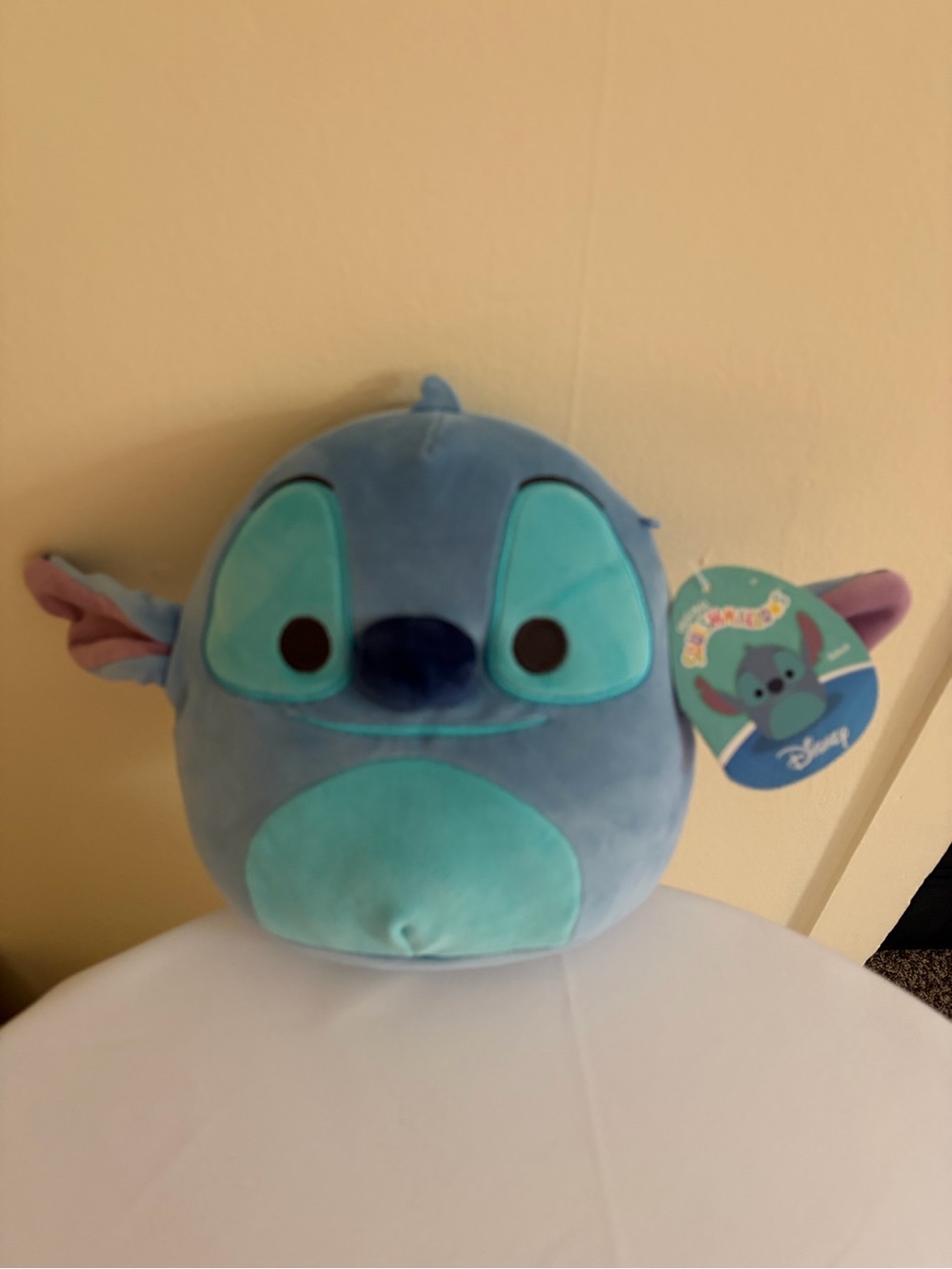 Disney Stitch Round Plush - Light Blue & Teal